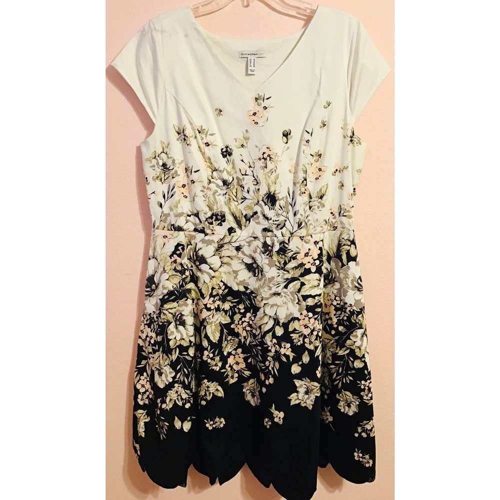 ❣️Isaac mixrahi live cream black floral dress size 14